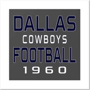 Dallas Cowboys Football 1960 Classic Posters and Art